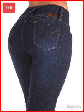 High Waist Boot Cut Butt Lifting Levanta Cola Jeans Stretch Denim